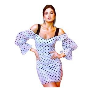 Camila Coelho Dakota Dress, Size M, White & Black